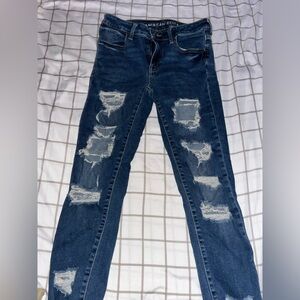 American Eagle ripped skinny jeans